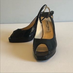 Jimmy Choo Peep Toe Platform Heels Size 41.5